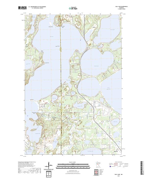 US Topo 7.5-minute map for Gull Lake MN