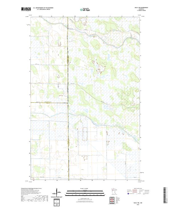US Topo 7.5-minute map for Gully NE MN