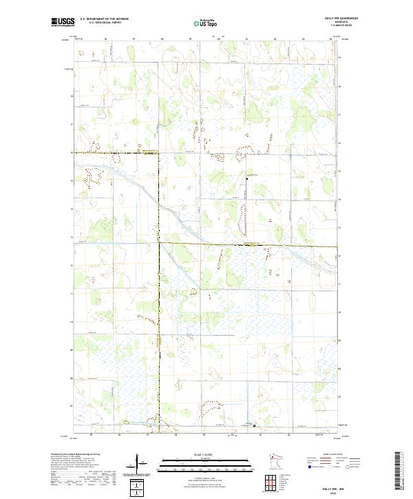 US Topo 7.5-minute map for Gully NW MN