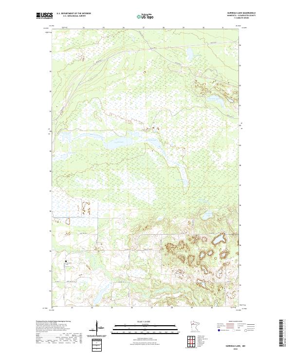 US Topo 7.5-minute map for Gurneau Lake MN