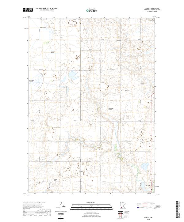 US Topo 7.5-minute map for Hadley MN