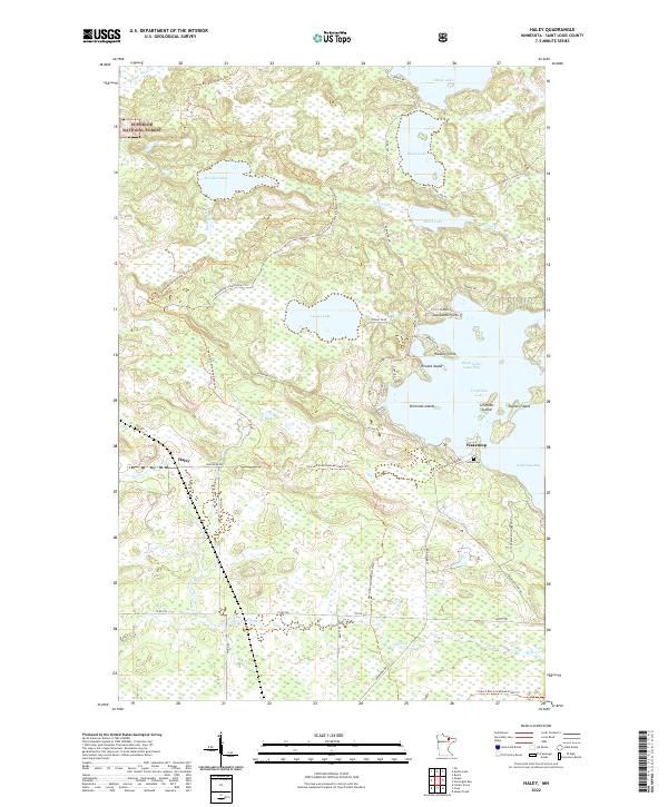 US Topo 7.5-minute map for Haley MN