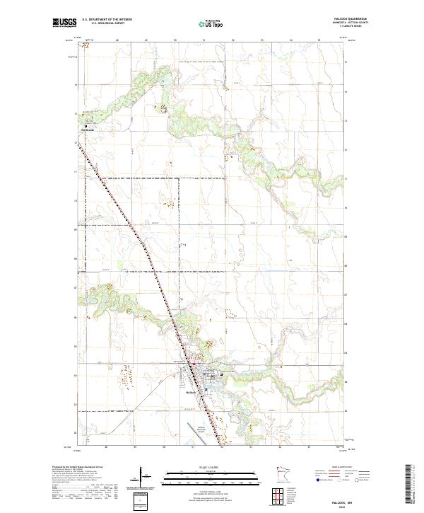 US Topo 7.5-minute map for Hallock MN