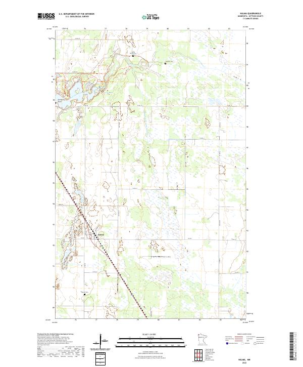 US Topo 7.5-minute map for Halma MN