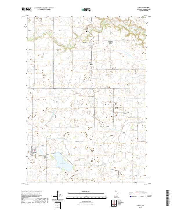 US Topo 7.5-minute map for Hanska MN