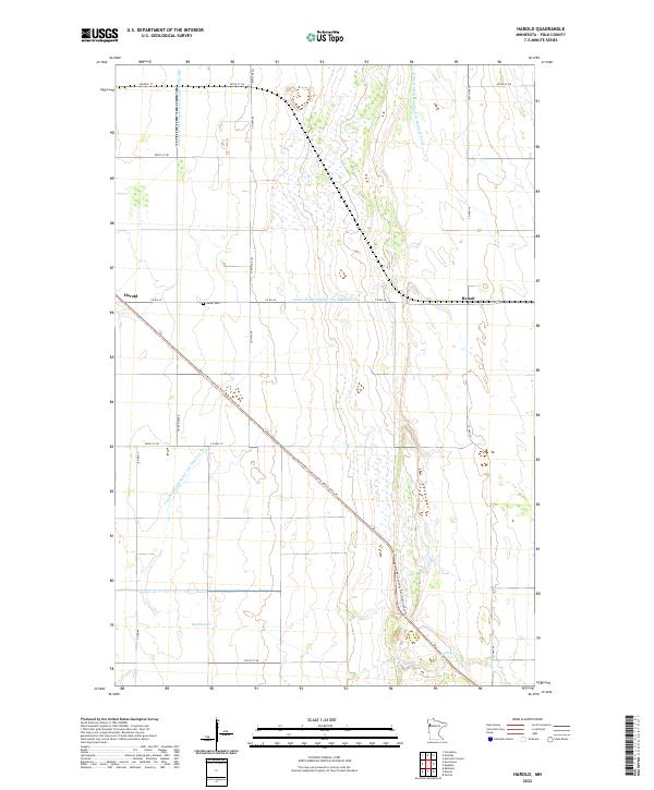 US Topo 7.5-minute map for Harold MN