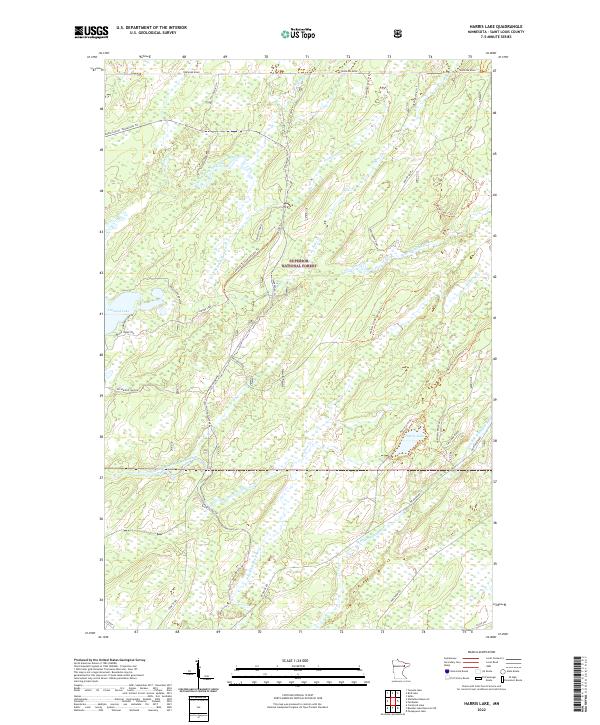 US Topo 7.5-minute map for Harris Lake MN