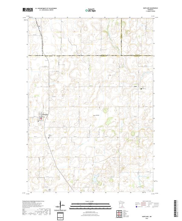 US Topo 7.5-minute map for Hartland MN