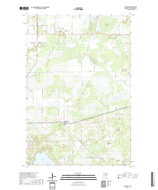 US Topo 7.5-minute map for Hassman MN