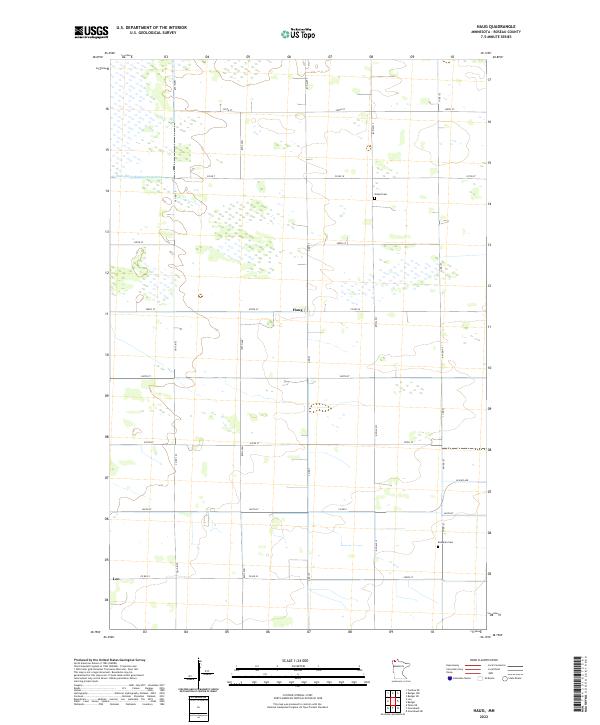 US Topo 7.5-minute map for Haug MN