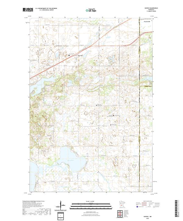 US Topo 7.5-minute map for Hawick MN