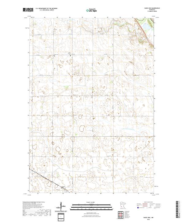 US Topo 7.5-minute map for Hazel Run MN