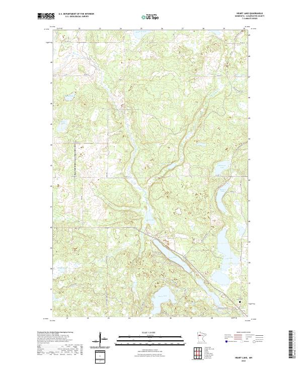 US Topo 7.5-minute map for Heart Lake MN