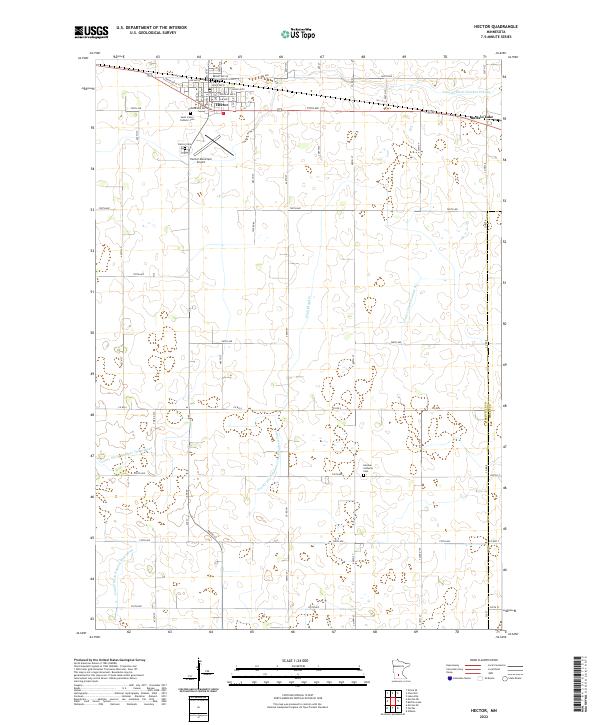 US Topo 7.5-minute map for Hector MN