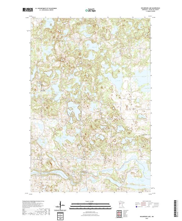 US Topo 7.5-minute map for Heilberger Lake MN