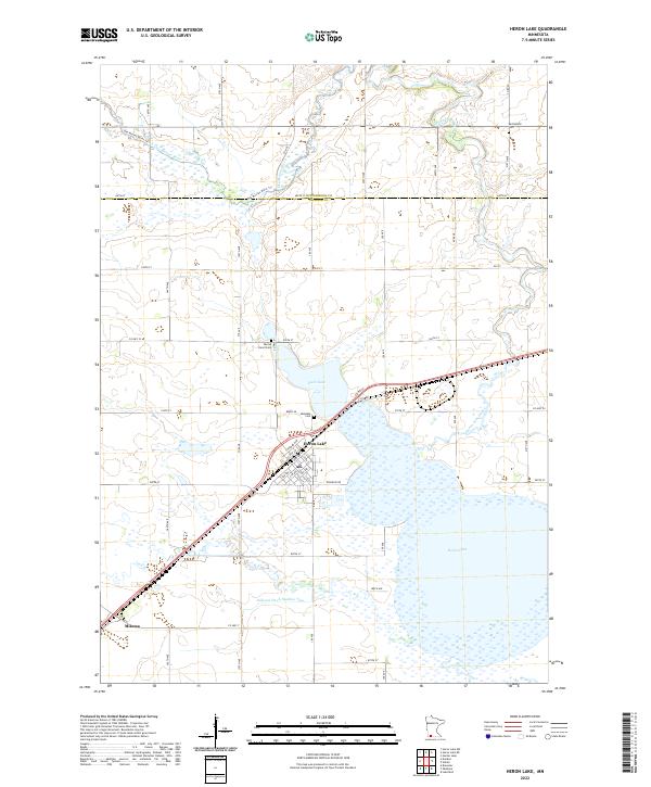 US Topo 7.5-minute map for Heron Lake MN