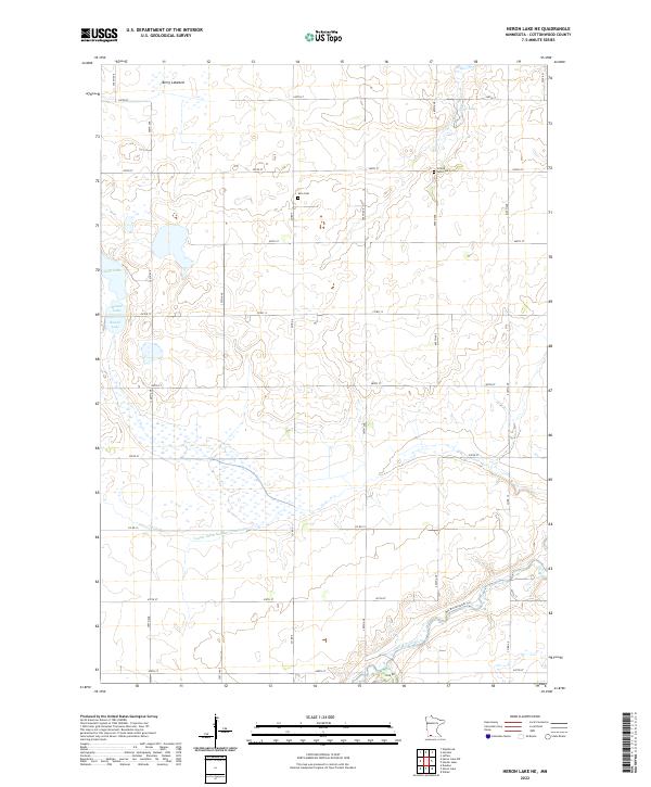 US Topo 7.5-minute map for Heron Lake NE MN
