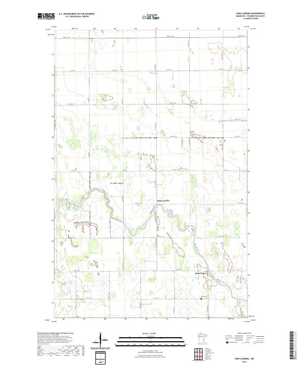 US Topo 7.5-minute map for High Landing MN