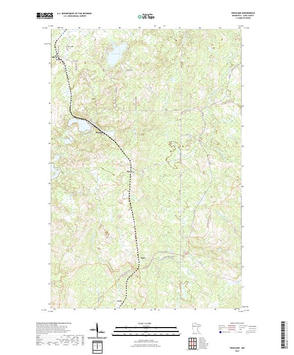 US Topo 7.5-minute map for Highland MN