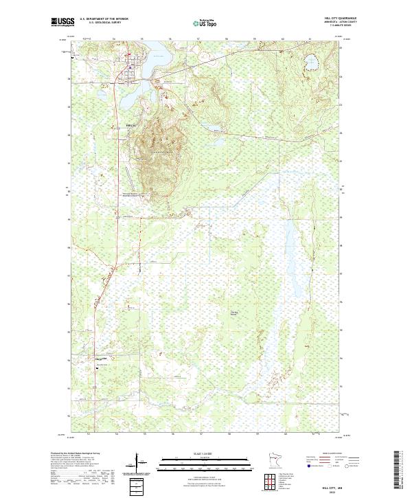 US Topo 7.5-minute map for Hill City MN