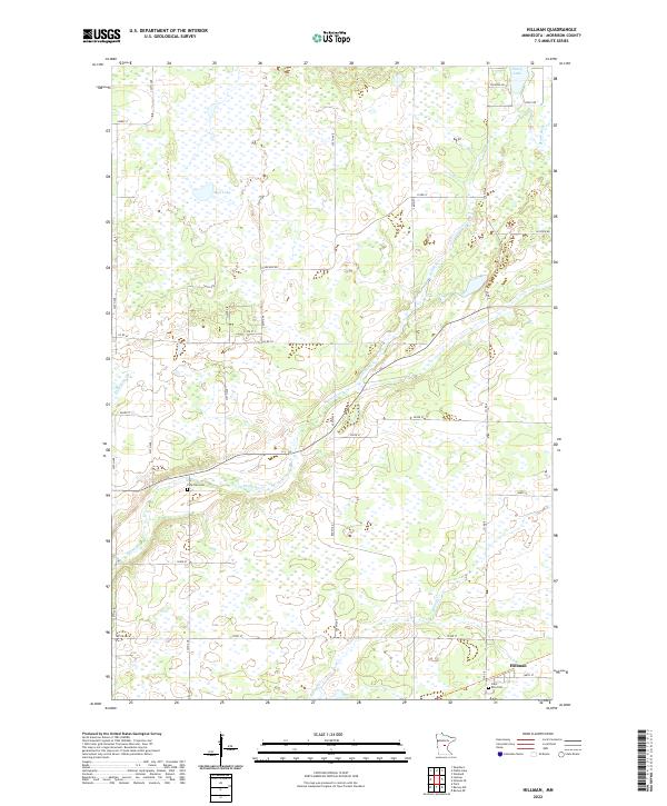 US Topo 7.5-minute map for Hillman MN