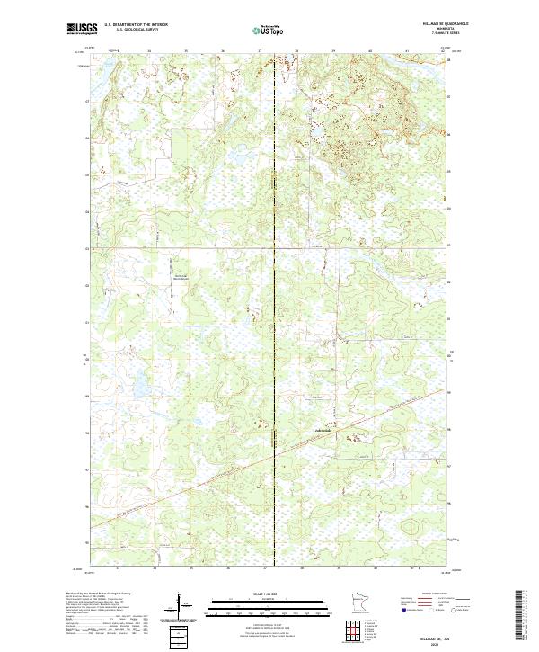 US Topo 7.5-minute map for Hillman SE MN