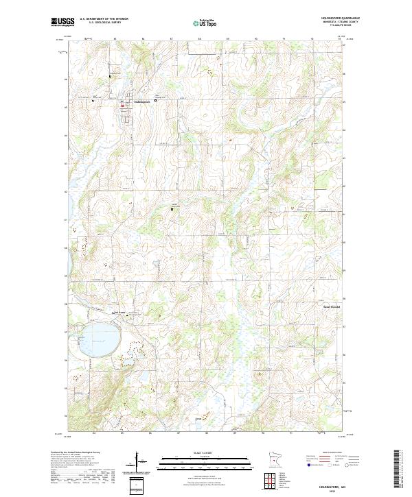 US Topo 7.5-minute map for Holdingford MN