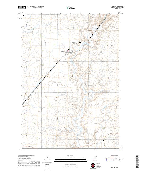 US Topo 7.5-minute map for Holland MN