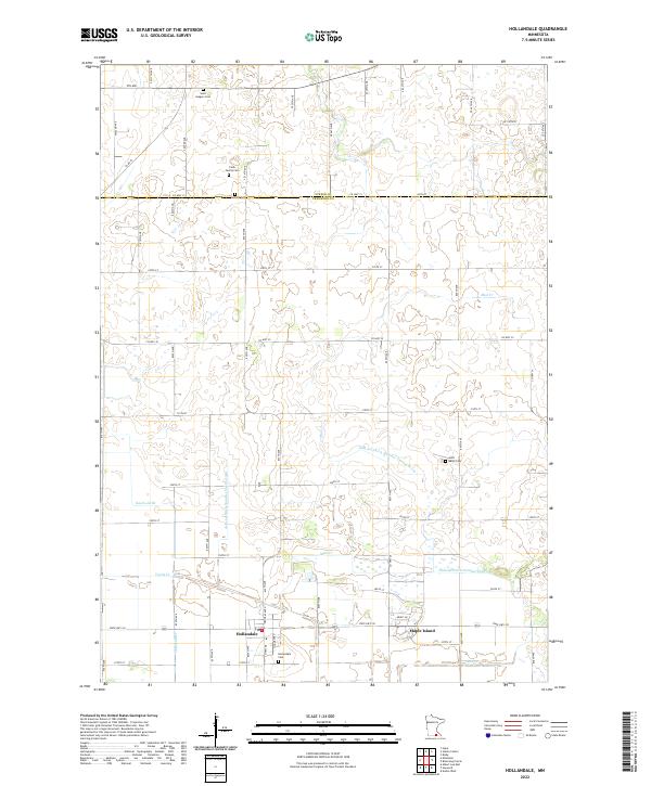 US Topo 7.5-minute map for Hollandale MN