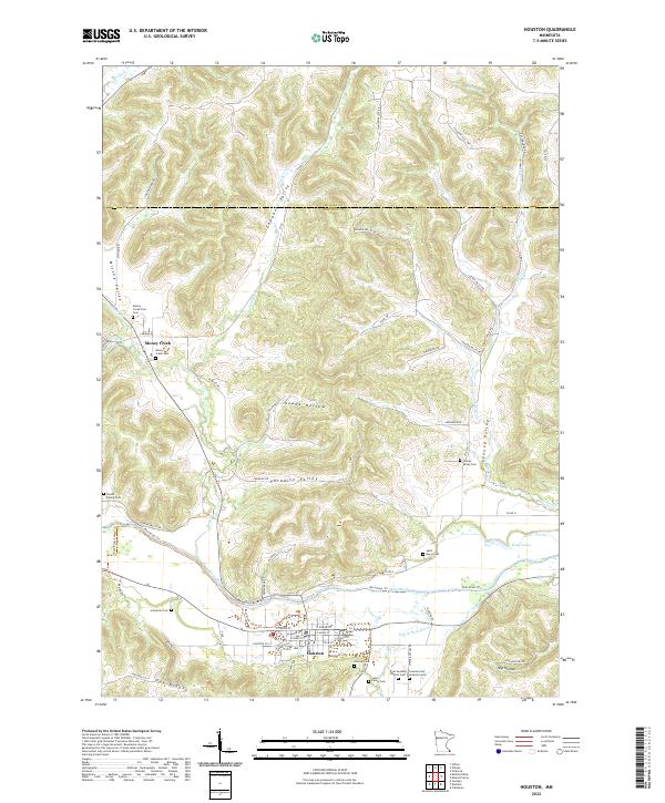 US Topo 7.5-minute map for Houston MN
