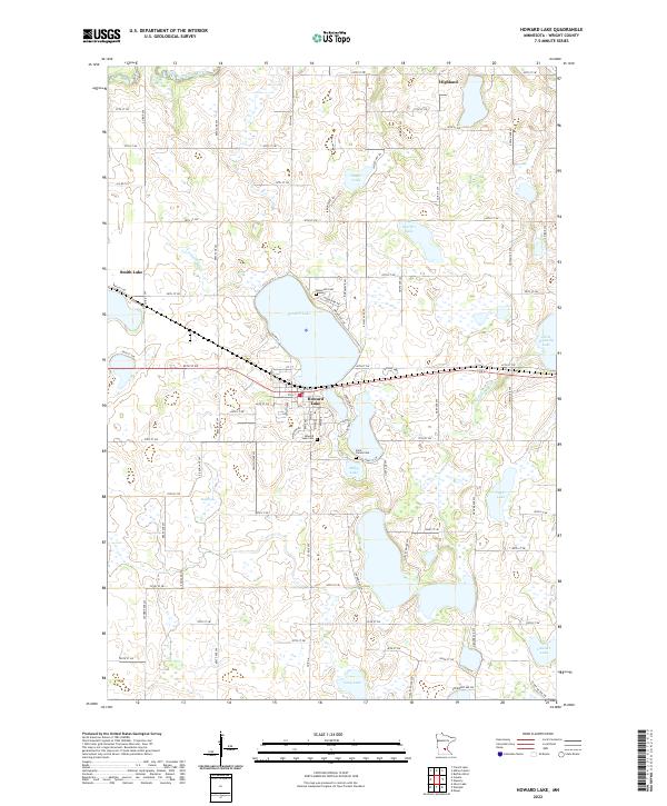 US Topo 7.5-minute map for Howard Lake MN
