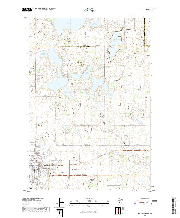 US Topo 7.5-minute map for Hutchinson East MN