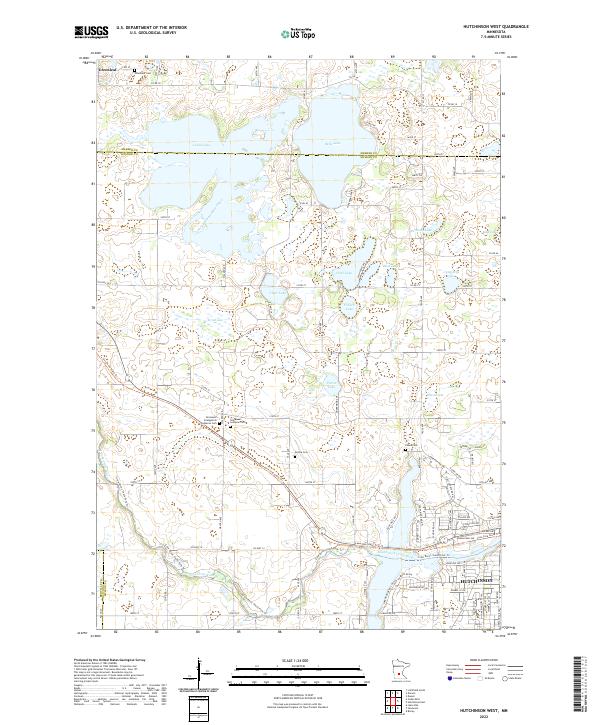 US Topo 7.5-minute map for Hutchinson West MN