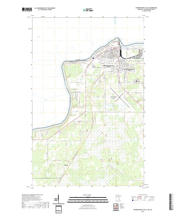 US Topo 7.5-minute map for International Falls MNON