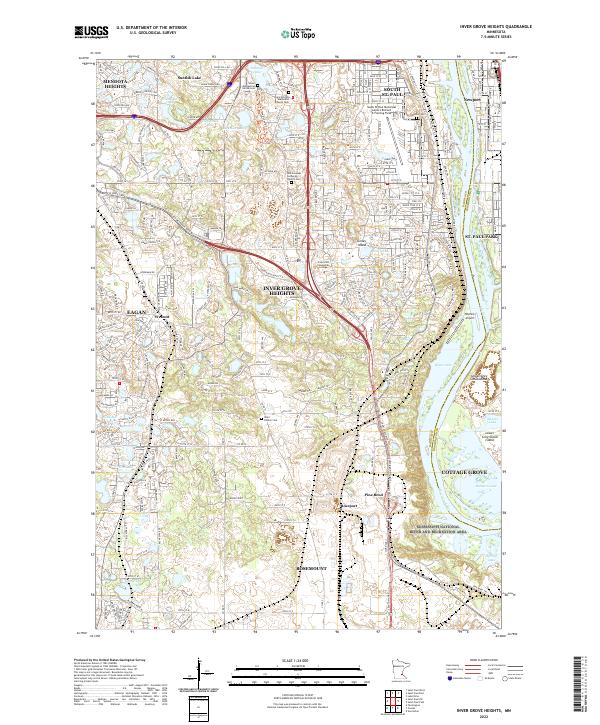 US Topo 7.5-minute map for Inver Grove Heights MN