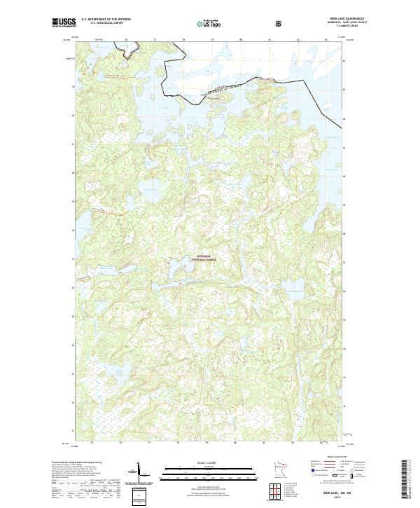 US Topo 7.5-minute map for Iron Lake MNON