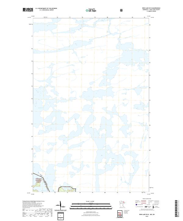 US Topo 7.5-minute map for Iron Lake OE N MNON
