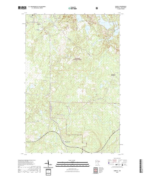 US Topo 7.5-minute map for Isabella MN