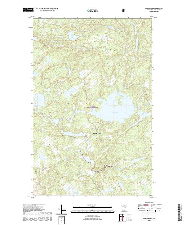 US Topo 7.5-minute map for Isabella Lake MN