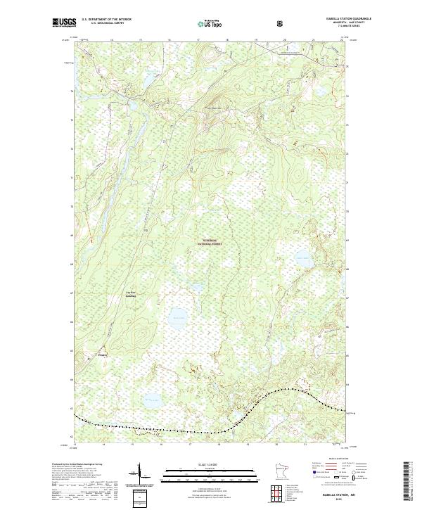 US Topo 7.5-minute map for Isabella Station MN
