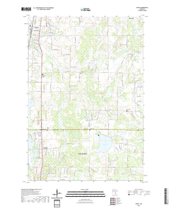 US Topo 7.5-minute map for Isanti MN