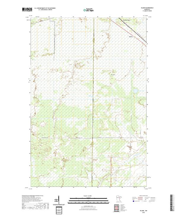 US Topo 7.5-minute map for Island MN