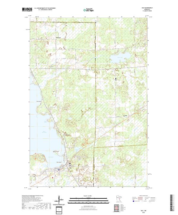 US Topo 7.5-minute map for Isle MN