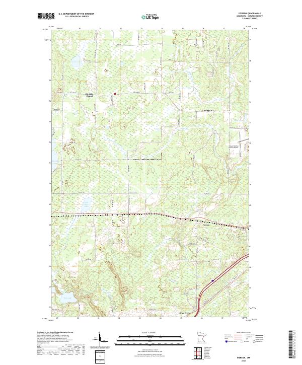 US Topo 7.5-minute map for Iverson MN