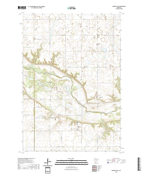 US Topo 7.5-minute map for Iverson Lake MN
