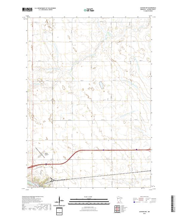US Topo 7.5-minute map for Jackson NW MN