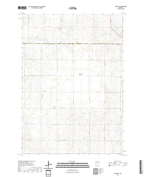 US Topo 7.5-minute map for Jasper SE MN