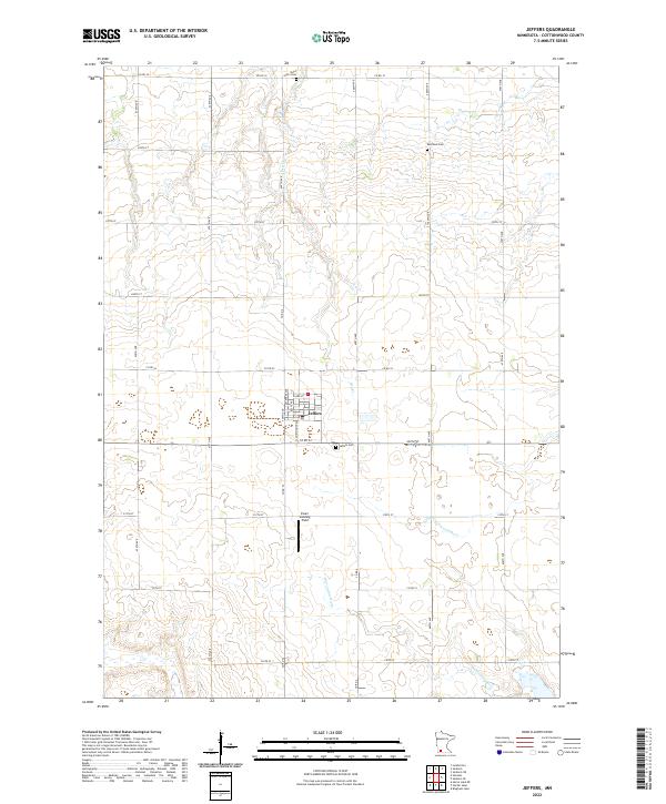 US Topo 7.5-minute map for Jeffers MN