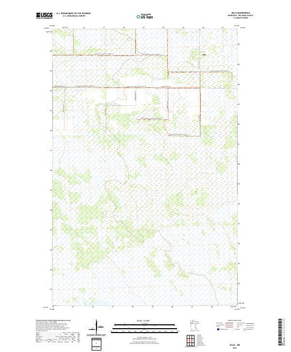 US Topo 7.5-minute map for Jelle MN