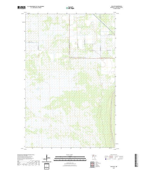 US Topo 7.5-minute map for Jelle NE MN